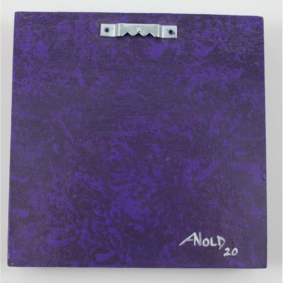 Unique Handmade Hobby Craft Miniature Framed Painting Praying Madonna Signed - Picture 4 of 5